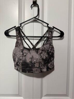 lululemon athletica Marble Tie-Dye Sports Bra - Gray & Black